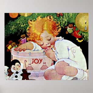 Weihnachtsfreude Kind Poster