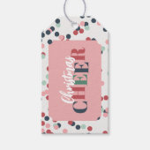 Weihnachtsfreude Konfetti Geschenkanhänger (Vorderseite)