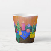 Weihnachtsfreude Latte Tasse (Vorderseite)