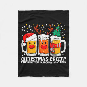 Weihnachtsfreude Lustiges Rentier Bier Weihnachtsg Fleecedecke