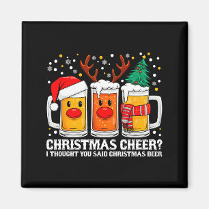 Weihnachtsfreude Lustiges Rentier Bier Weihnachtsg Magnet