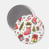 Weihnachtsfreude Magnet (Vorderseite/Rückseite)