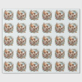 Weihnachtsfreude mit einem Brittany Spaniel Geschenkpapier (Flach)
