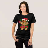 Weihnachtsfreude mit Lebkuchen Tri-Blend Shirt (Vorderseite voll)