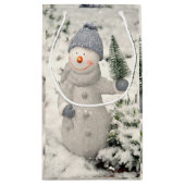 Weihnachtsfreude mit Smiling Snowman Kleine Geschenktüte (Rückseite)