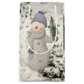 Weihnachtsfreude mit Smiling Snowman Kleine Geschenktüte (Vorderseite)
