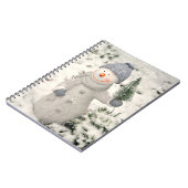 Weihnachtsfreude mit Smiling Snowman Notizblock (Linke Seite)