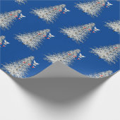 Weihnachtsfreude mit weißer Taube Geschenkpapier (Ecke)