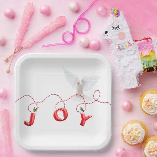 Weihnachtsfreude mit White Dove Pappteller (Party)