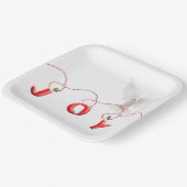 Weihnachtsfreude mit White Dove Pappteller (Gewinkelt)