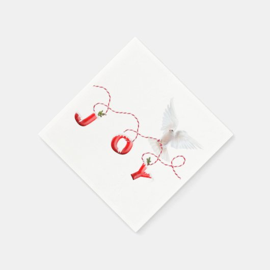 Weihnachtsfreude mit White Dove Serviette (Ecke)