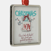 Weihnachtsfreude Ornament Aus Metall (Rechts)