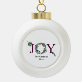 Weihnachtsfreude-Ornament Keramik Kugel-Ornament