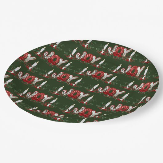 Weihnachtsfreude Pappteller (Schrägansicht)