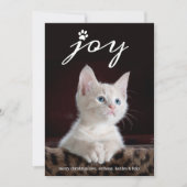 Weihnachtsfreude | Pet Holiday Foto Feiertagskarte (Vorderseite)