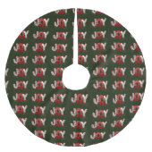 Weihnachtsfreude Polyester Weihnachtsbaumdecke (Vorderseite)