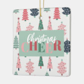 Weihnachtsfreude Quadrat Keramikornament (Links)
