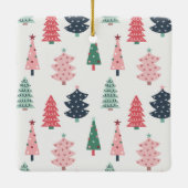 Weihnachtsfreude Quadrat Keramikornament (Rückseite)