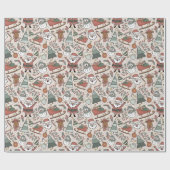 Weihnachtsfreude - Rosa Geschenkpapier (Flach)