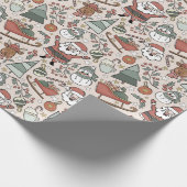 Weihnachtsfreude - Rosa Geschenkpapier (Ecke)