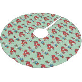 Weihnachtsfreude Roter Drachen-Cocktail Jubel Polyester Weihnachtsbaumdecke (Schrägansicht)