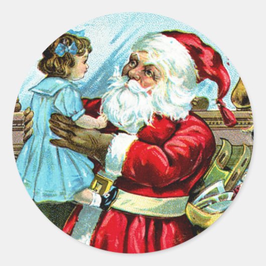Weihnachtsfreude Runder Aufkleber (Vorderseite)