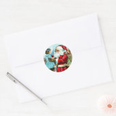 Weihnachtsfreude Runder Aufkleber (Umschlag)
