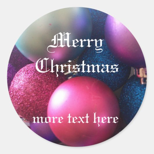 Weihnachtsfreude Runder Aufkleber (Vorderseite)