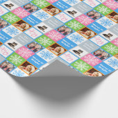 Weihnachtsfreude-Schneeflocke-Pastelle addieren Geschenkpapier (Ecke)