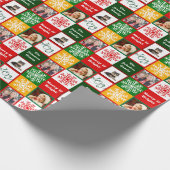 Weihnachtsfreude-Schneeflocken addieren Geschenkpapier (Ecke)