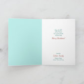 Weihnachtsfreude Skiing Kind Französisches Bild Karte (Innenseite)