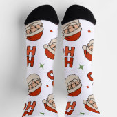 Weihnachtsfreude Socken – Animierter Weihnachtsman (Oben)