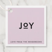 Weihnachtsfreude | Soft Lilac Lila Minimal einfach Geschenkanhänger (Vorderseite)