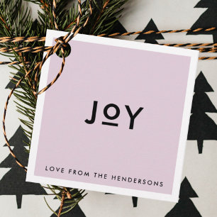 Weihnachtsfreude Soft Lilac Lila Minimal einfach Geschenkanhänger