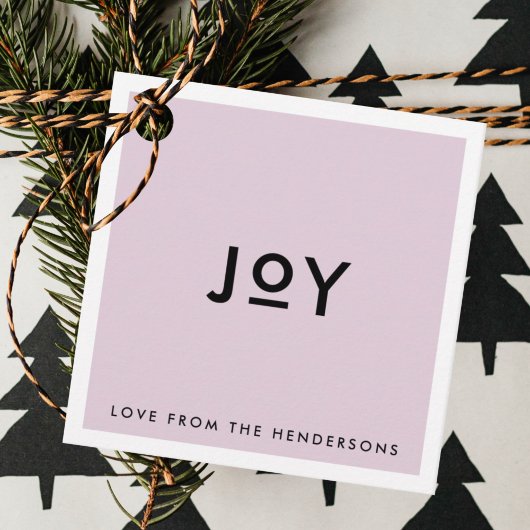 Weihnachtsfreude | Soft Lilac Lila Minimal einfach Geschenkanhänger