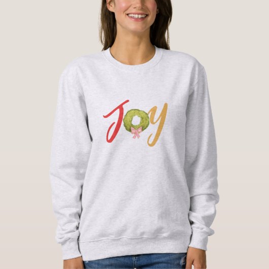 Weihnachtsfreude Spaß Whimsical Niedlicher Kranz Sweatshirt (Vorderseite)