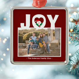 Weihnachtsfreude und Heilige Berries Foto der Fami Ornament Aus Metall