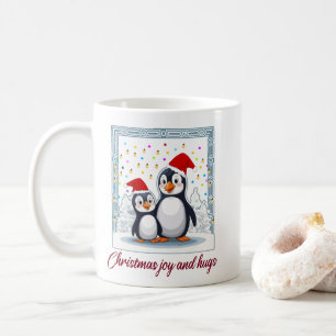 Weihnachtsfreude und Umarmungen Kaffeetasse