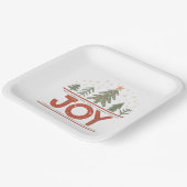 Weihnachtsfreude Urlaub Pappteller (Gewinkelt)