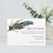 Weihnachtsfreude | Watercolor Winter Empfang Card Einladung (Stehend Vorderseite)