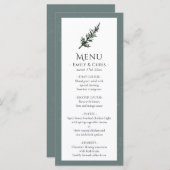 Weihnachtsfreude | Watercolor Winter Wedding Menu Menükarte (Vorne/Hinten)