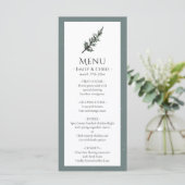 Weihnachtsfreude | Watercolor Winter Wedding Menu Menükarte (Stehend Vorderseite)