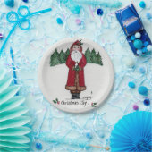 "Weihnachtsfreude" Weihnachten und Weiße Taube Pappteller (Party)