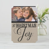 Weihnachtsfreude Weihnachtsfeiertag individuell au Feiertagskarte (Stehend Vorderseite)