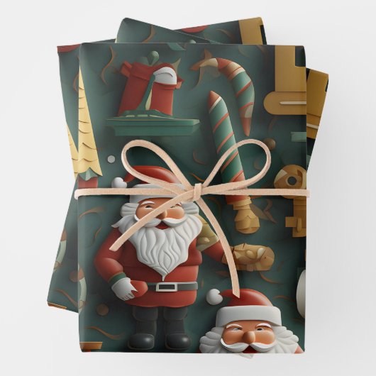Weihnachtsfreude - Weihnachtswerkstatt Geschenkpapier Set (Beispiel)