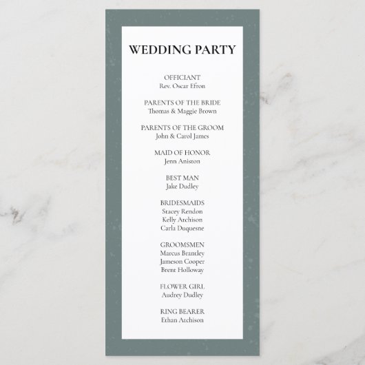 Weihnachtsfreude | Winterhochzeit in Aquarell Programm (Rückseite)