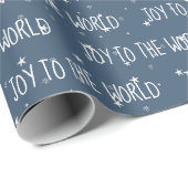 Weihnachtsfreuden auf dem Welttext auf den Sternen Geschenkpapier (Rolleneckpunkt)