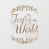 Weihnachtsfreuden für das World Imitats Gold Leaf- Fensteraufkleber (Blatt)