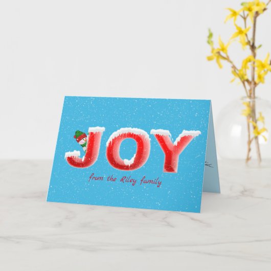 Weihnachtsfreuden mit Schneeflocken Karte (Gelbe Blume)