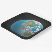 Weihnachtsfreuden mit White Dove auf der Welt Pappteller (Gewinkelt)